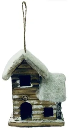 Сувенир LED Домик деревянный 12*6*13см ED25170